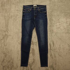 Principle jeans dreamer mid rise skinny women's 29 dark blue USA made denim